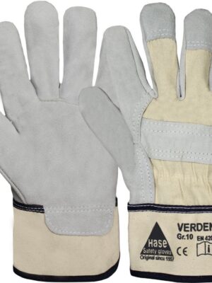 Profi Arbeits-handschuhe VERDEN, 5-Fg.  Sicherheitshandschuhe aus Spaltleder