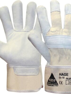HAGE, 5-Fg.-Sicherheitshandschuhe aus Vollleder