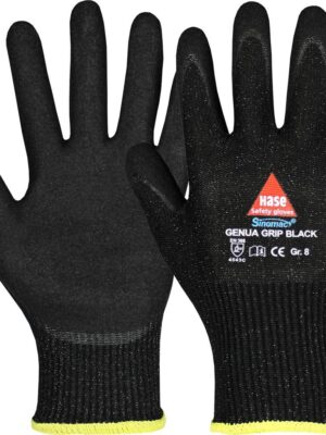 GENUA Grip Black, 5-Fg.-Sicherheitshandschuhe, schnittfest
