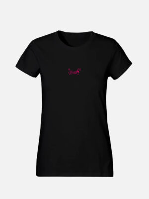 Damen T-Shirt mit kleinem line Ant Logo 100% Soft Baumwolle