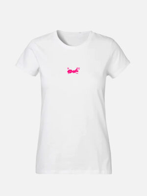 Damen T-Shirt mit kleinem Ant Logo 100% Soft Baumwolle