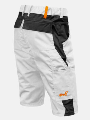 easyClean Herren Kurze-Arbeitshose Weiß Arbeitsshorts für Maler