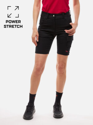 power Stretch Damen Kurze-Arbeitshose Cargo Shorts Slim Fit