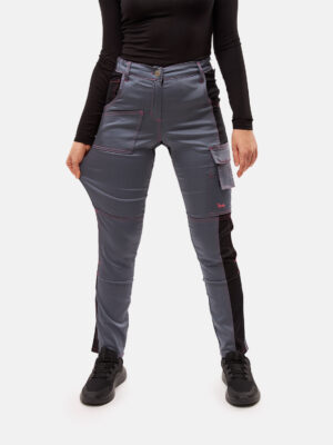 Damen Arbeitshose powerStretch Slim Fit Bundhose mit Kniepolstertaschen