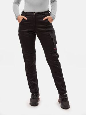 Damen Arbeitshose komplett Stretch mit Kniepolstertaschen Slim Fit