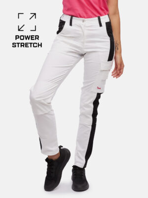power Stretch Malerhose Damen Arbeitshose Weiß