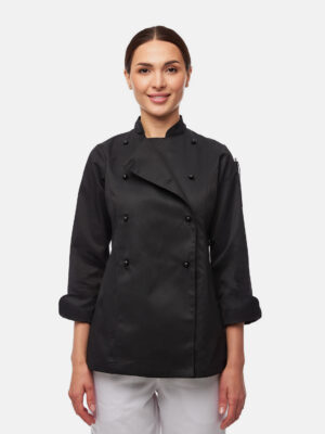Damen Kochjacke Langarm inkl. Kugelknöpfe aus easyClean Baumwolle Regular Fit
