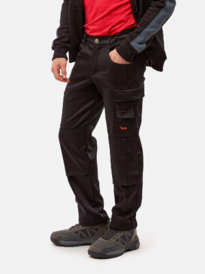 Herren Thermo Cargo Hose Stretch Outdoor Arbeitshose Winter Fleece