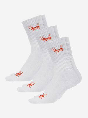 Lange Socken mit Frotteesohle Weiß Tennissocken Unisex (3 Paar)