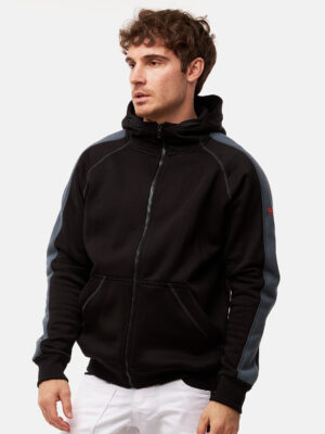 Herren Hoodie mit Reißverschluss Outdoor Kapuzenpullover Winter Fleece
