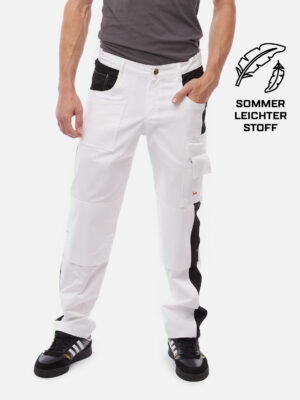 Herren Malerhose Stretch mit Kniepolstertaschen Sommer Leichter Stoff