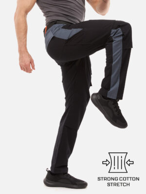 Herren Arbeitshose mit Kniepolstertaschen aus Strong Stretch Baumwolle
