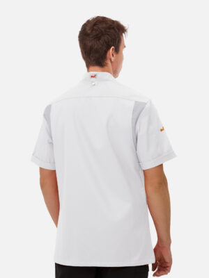 Kochjacke Herren Kurzarm easyMove mit dryMesh Einsatz - Druckknöpfen