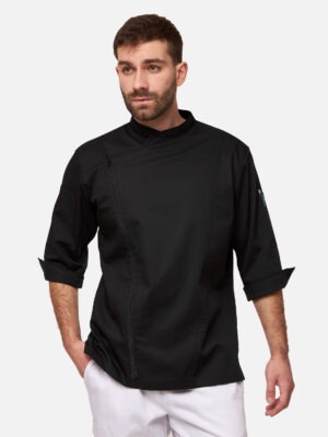 Herren Kochjacke mit Reißverschluss Stretch Slim Fit