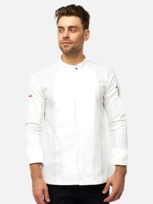 LEICHTE Kochjacke Herren mit dryMesh-Seitenteilen -  Langarm - Druckknöpfe